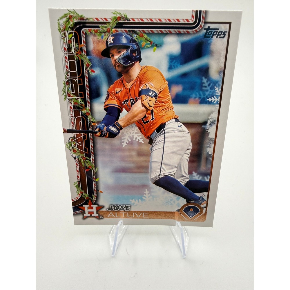 2025 Topps Holiday Jose Altuve Houston Astros Baseball Card H163 Snowflake SP